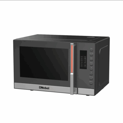 Nobel 23 Liters Microwave Oven Button Control, 60mins Setting Time, 5 Power Levels, Cooking End Signal, Defrost Setting with 1Year Warrenty NMO30D Black